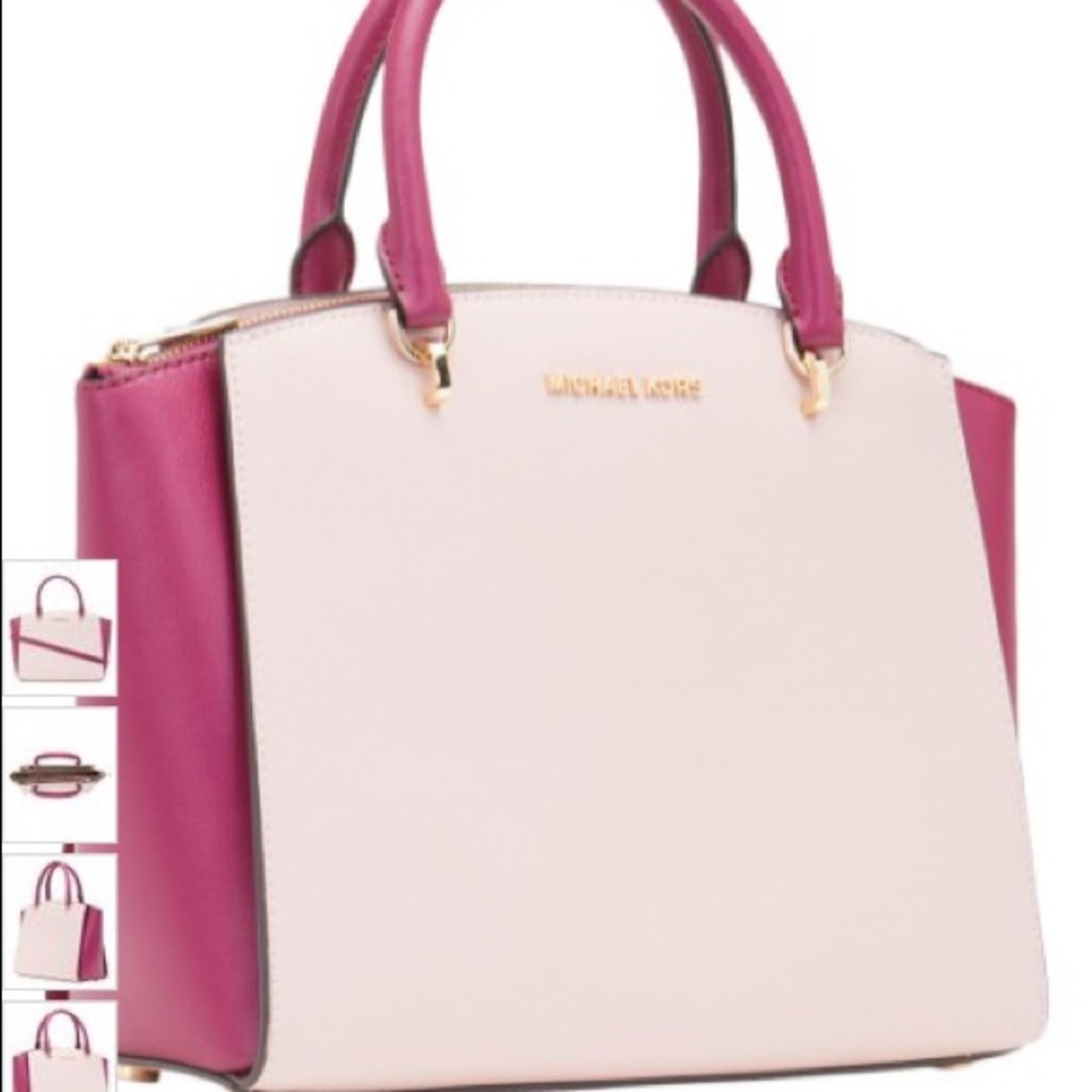 Michael Kors Ellis Large Leather Satchel